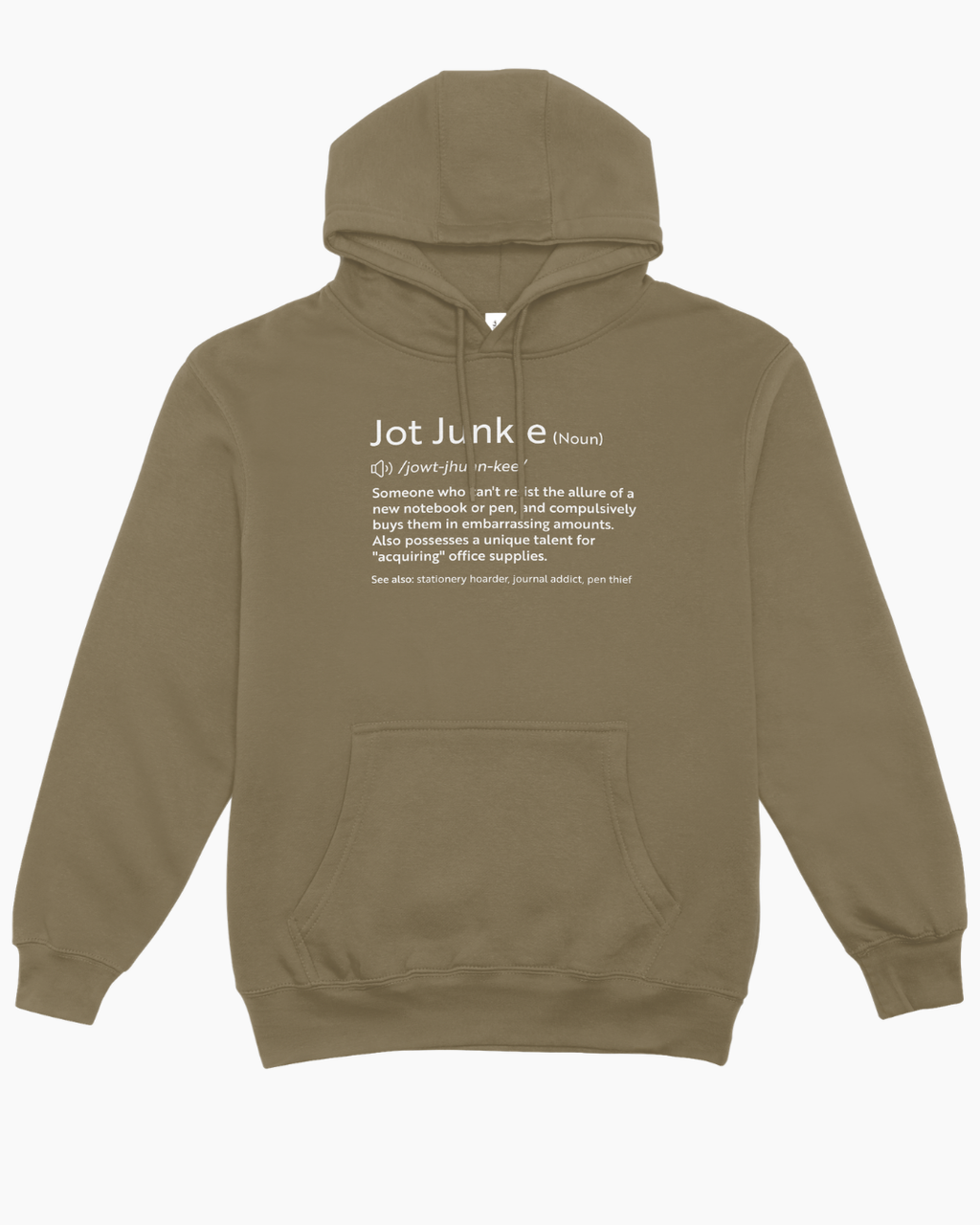 Jot Junkies Definition Hoodie: Cosy Up with Your Stationery Obsession