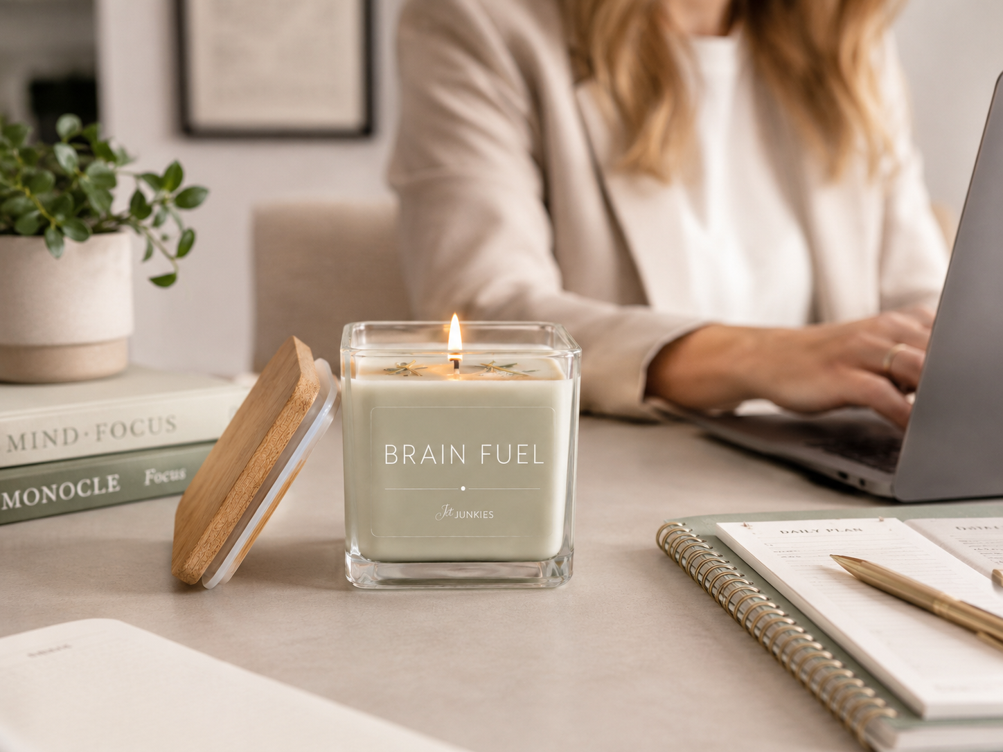 Brain Fuel Focus Candle - Natural Soy Candle for Productivity