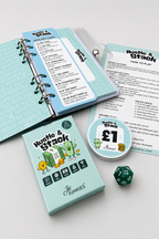 Hustle & Stack | The Cash Stuffing Game for Solopreneurs | 6-Month Savings Challenge Game Kit