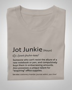 Jot Junkies Definition Unisex Tee: Declare Your Stationery Love