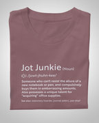 Jot Junkies Definition Unisex Tee: Declare Your Stationery Love