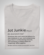 Jot Junkies Definition Unisex Tee: Declare Your Stationery Love