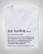 Jot Junkies Definition Unisex Tee: Declare Your Stationery Love