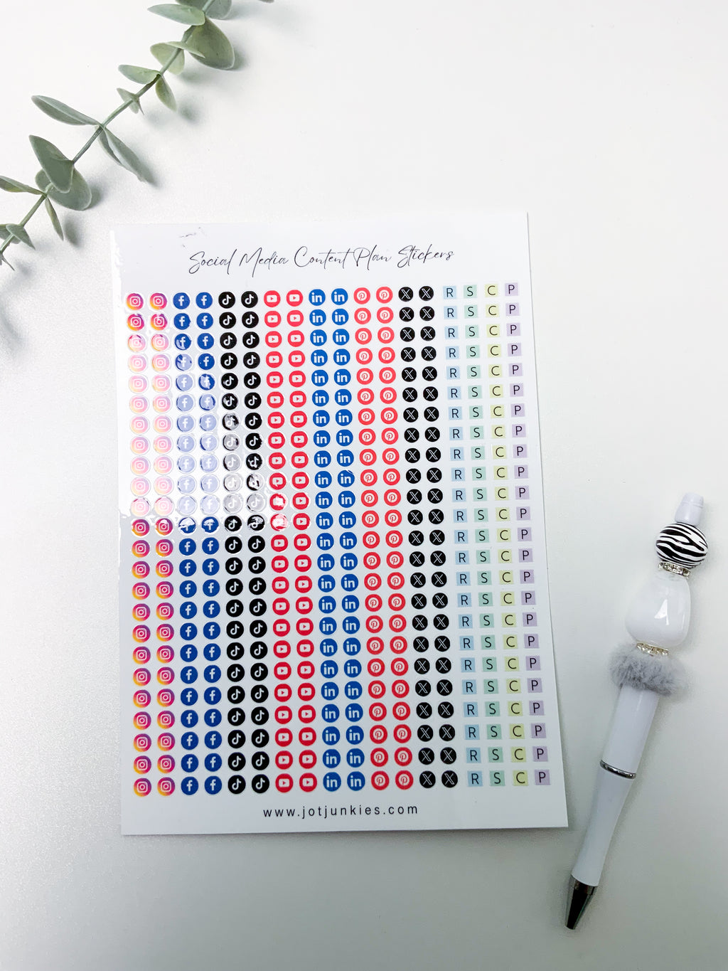Social Media Content Planner Stickers (432 Pack) - Plan Like a Pro