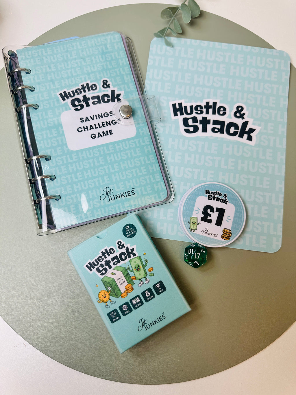 Hustle & Stack | The Cash Stuffing Game for Solopreneurs | 6-Month Savings Challenge Game Kit