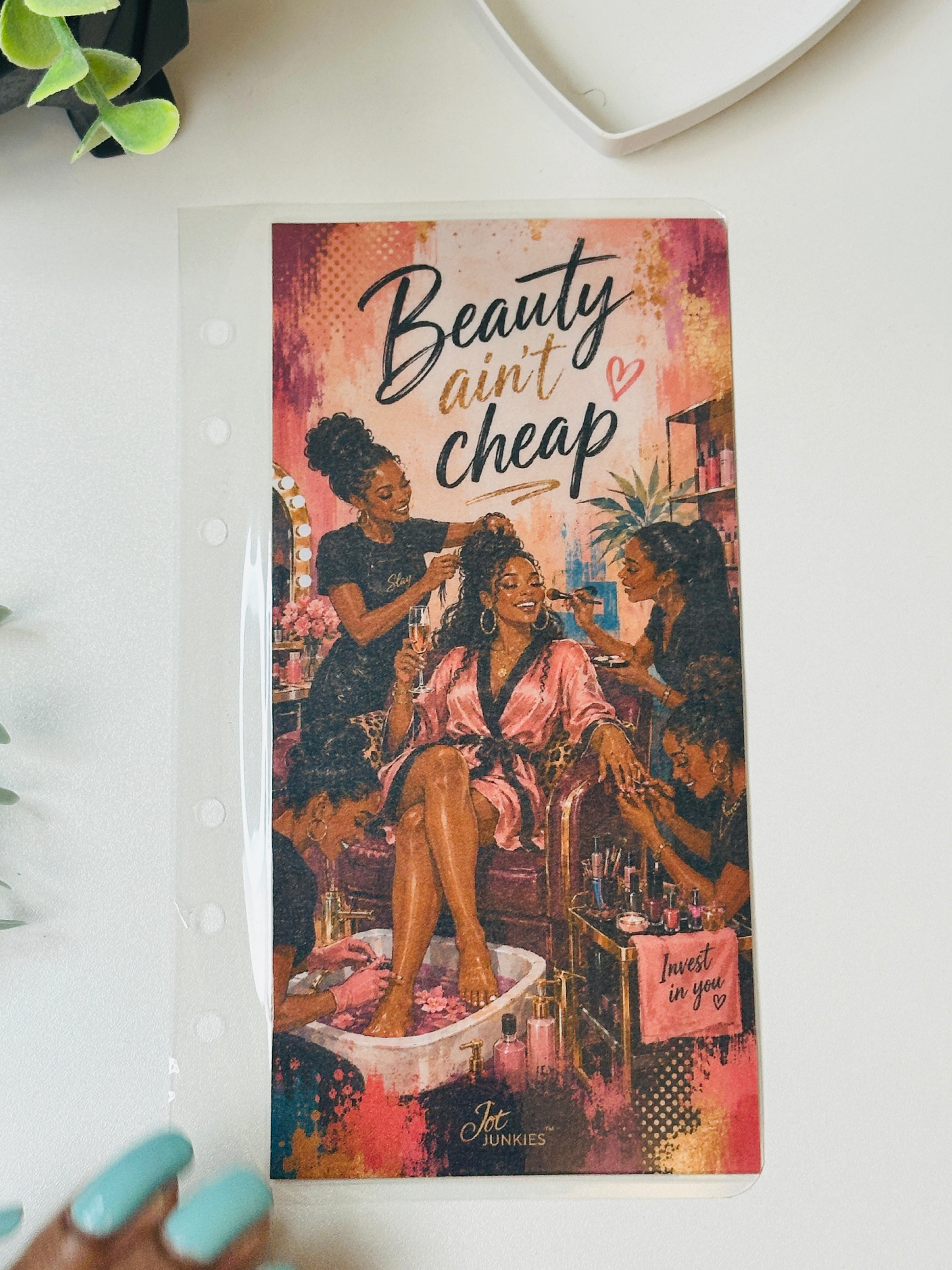 Beauty Ain’t Cheap Illustrated Cash Envelope