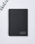 My Hopes & Dreams Funny Notebook | A5 Lined Wirebound Notebook | Jot Junkies