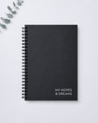 My Hopes & Dreams Funny Notebook | A5 Lined Wirebound Notebook | Jot Junkies