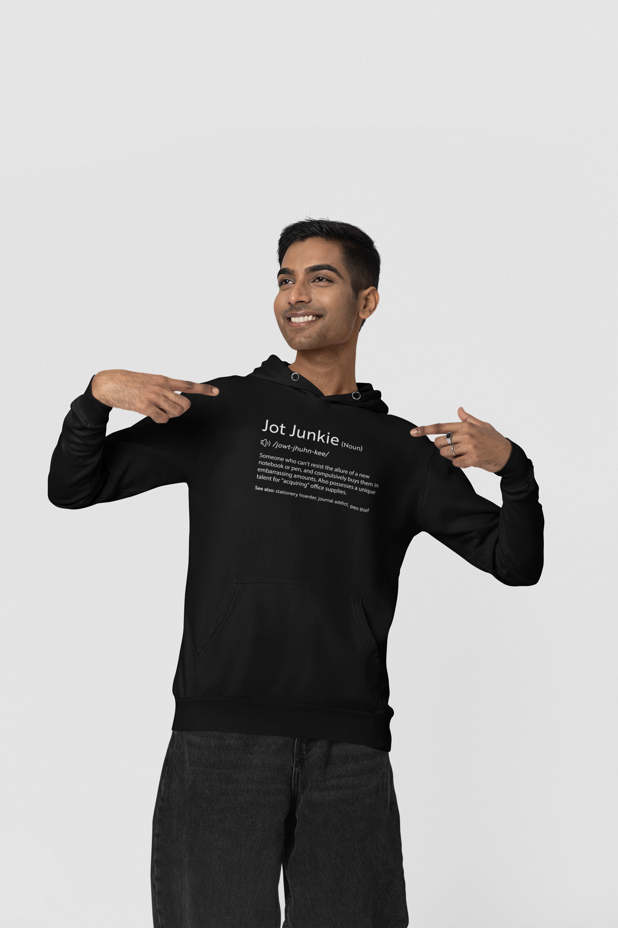Jot Junkies Definition Hoodie: Cosy Up with Your Stationery Obsession
